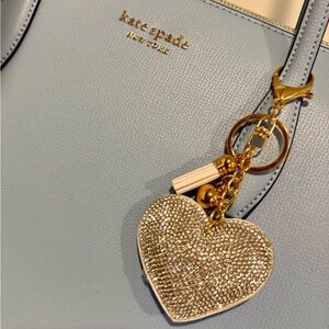 Elegant Silver Heart Key Chain w/Tassle